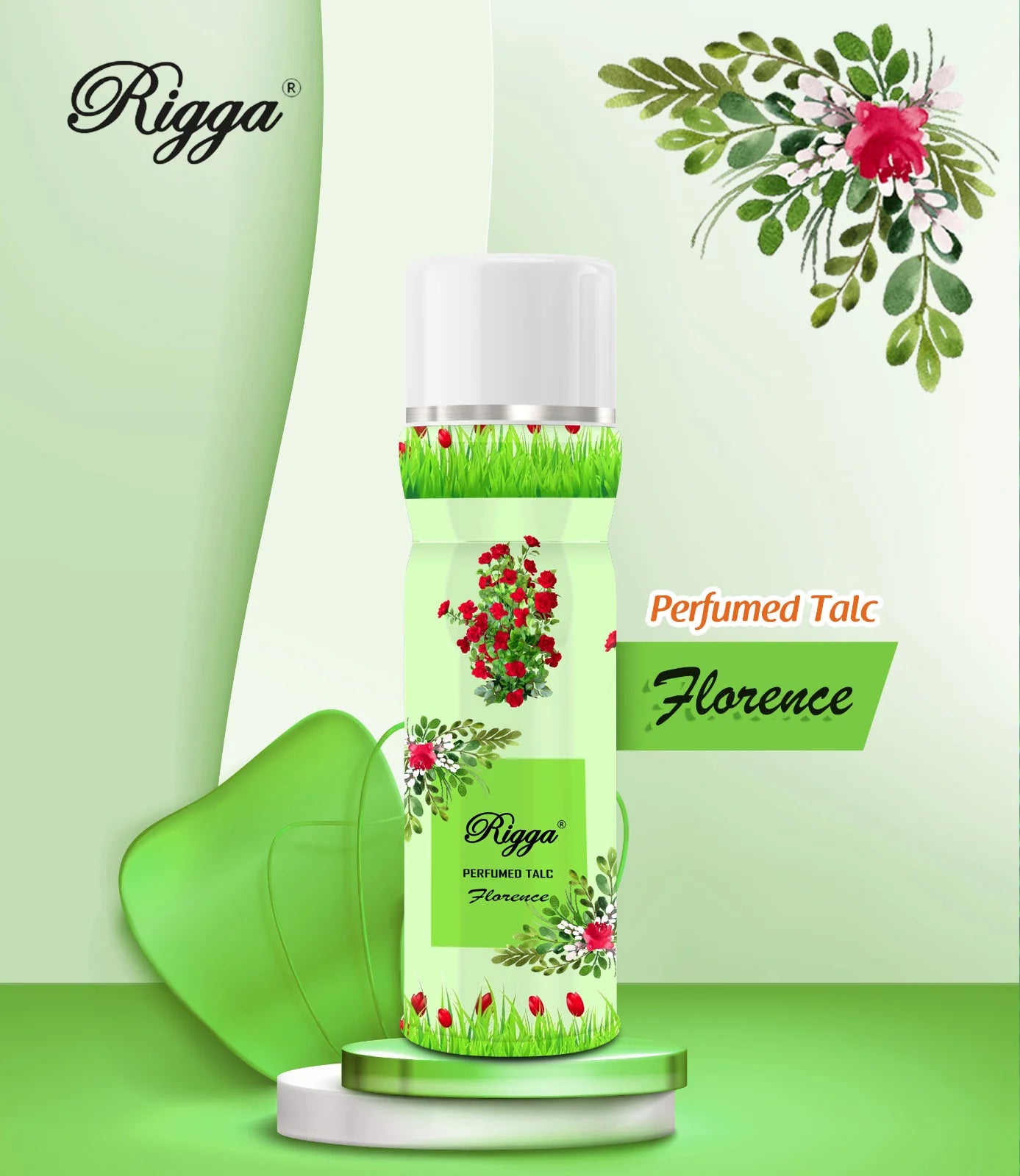 Florence Perfume Powder by Rigga: Luxury Scented Body Powder for All-Day Freshness